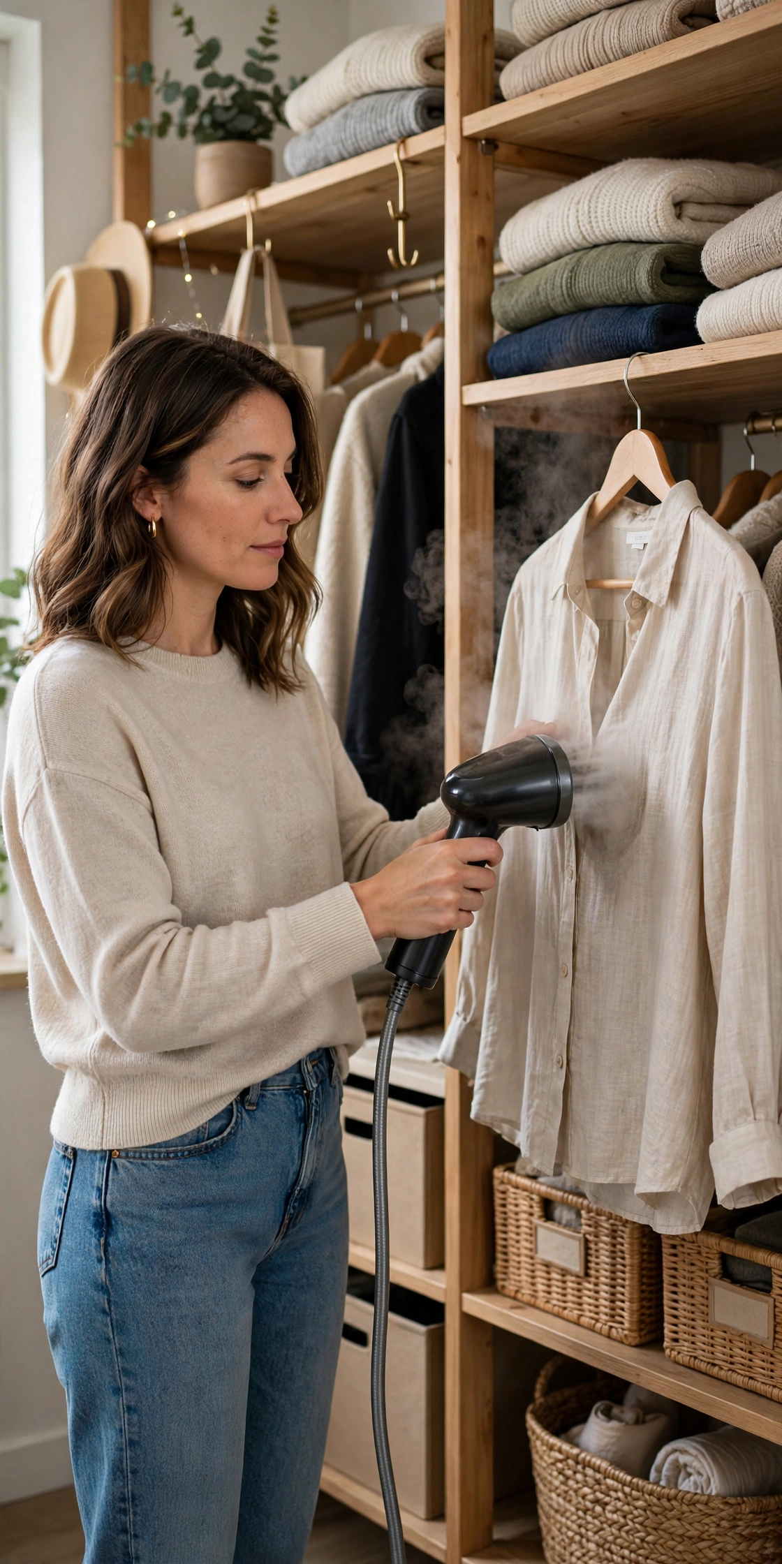 Steaming clothes - an easy business casual outfit tip for women