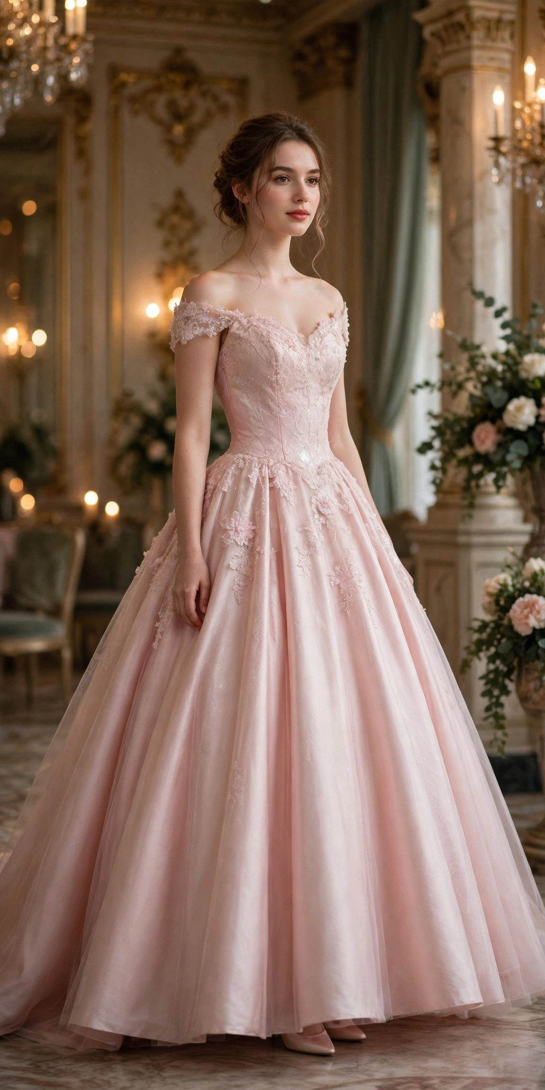 Long prom gown in a ballroom style, a classic prom dress for women and teens