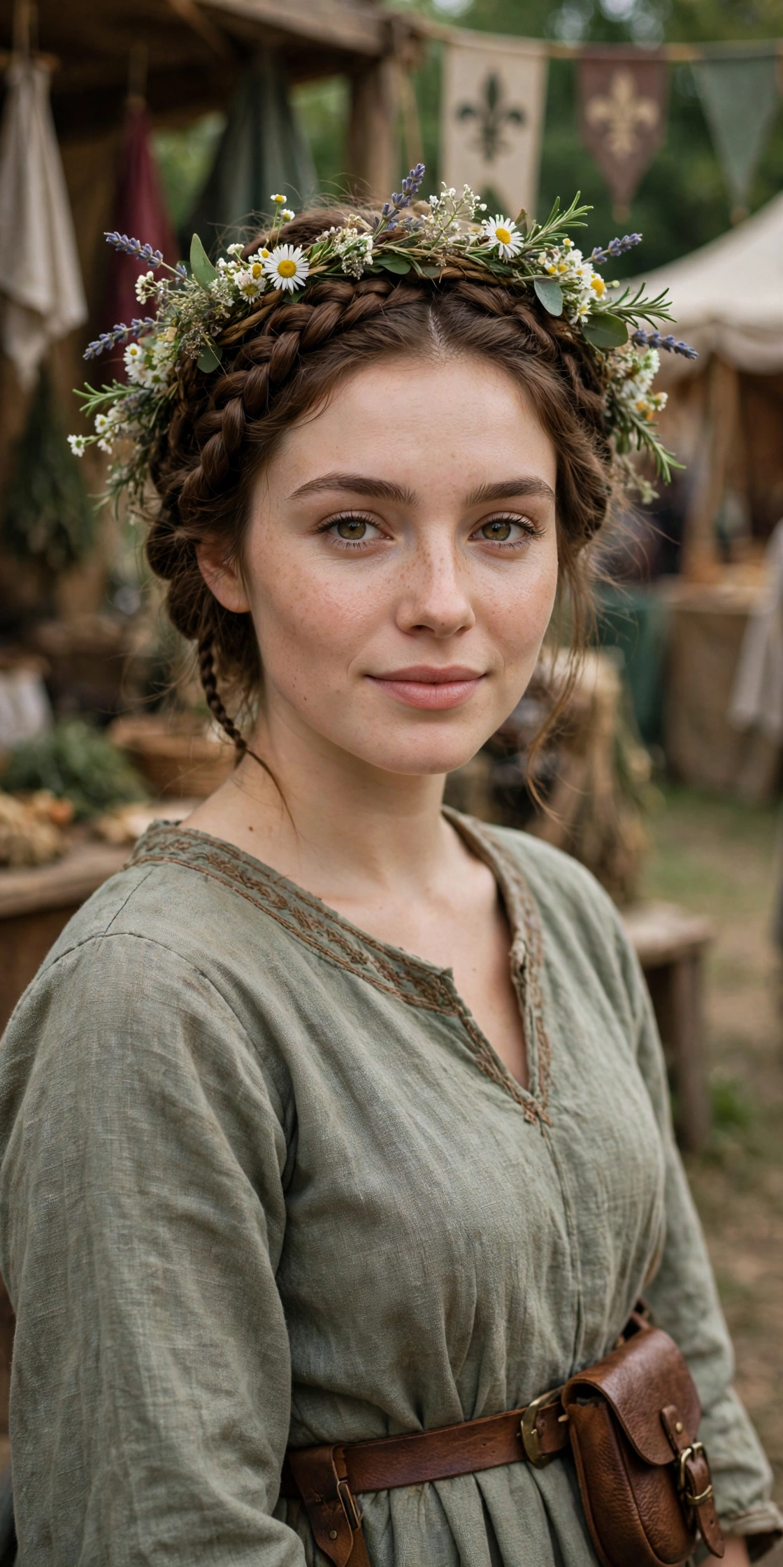 easy ren faire hair braids makeup and pouch bag ideas women