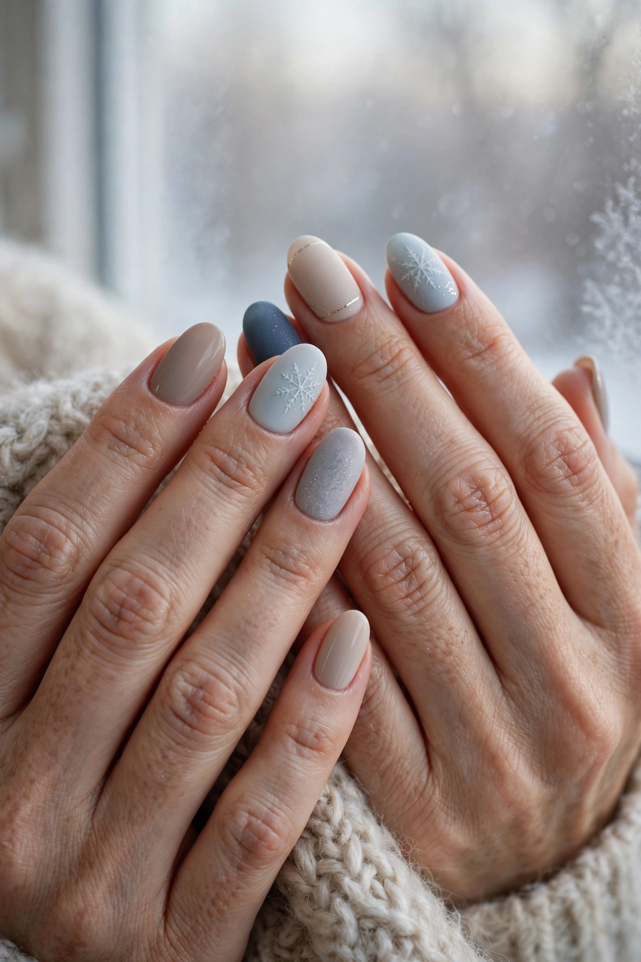 january nail ideas in neutral and winter shades to save
